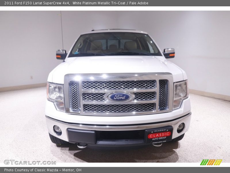 White Platinum Metallic Tri-Coat / Pale Adobe 2011 Ford F150 Lariat SuperCrew 4x4