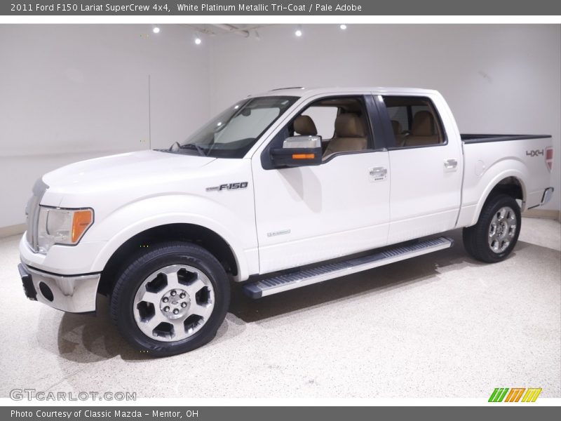 White Platinum Metallic Tri-Coat / Pale Adobe 2011 Ford F150 Lariat SuperCrew 4x4