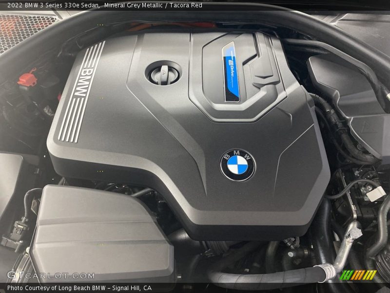 Mineral Grey Metallic / Tacora Red 2022 BMW 3 Series 330e Sedan