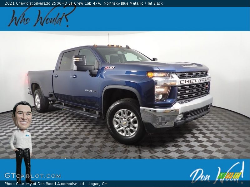 Northsky Blue Metallic / Jet Black 2021 Chevrolet Silverado 2500HD LT Crew Cab 4x4