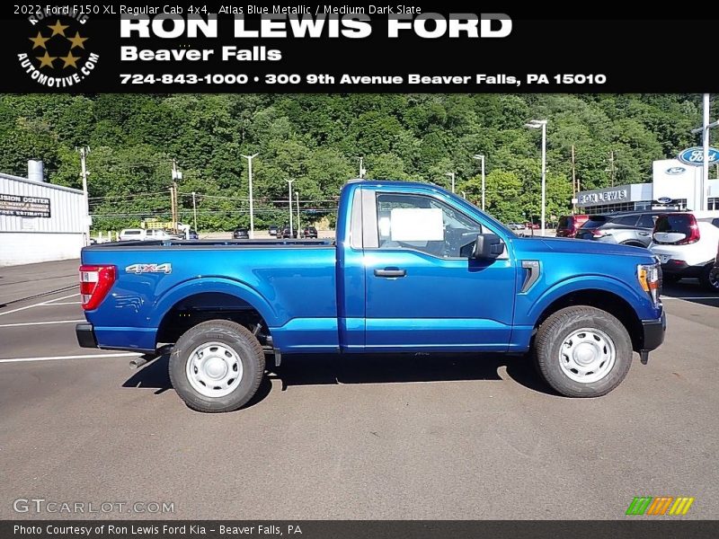 Atlas Blue Metallic / Medium Dark Slate 2022 Ford F150 XL Regular Cab 4x4