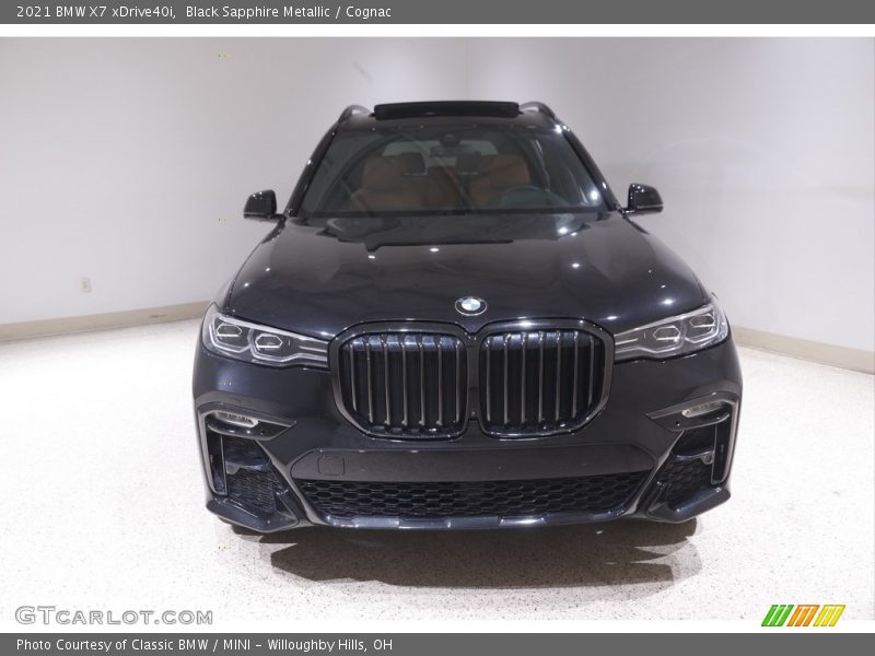 Black Sapphire Metallic / Cognac 2021 BMW X7 xDrive40i