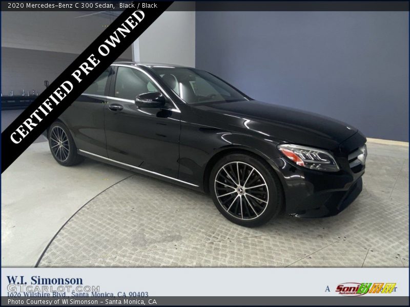 Black / Black 2020 Mercedes-Benz C 300 Sedan