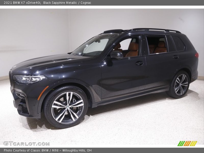 Black Sapphire Metallic / Cognac 2021 BMW X7 xDrive40i