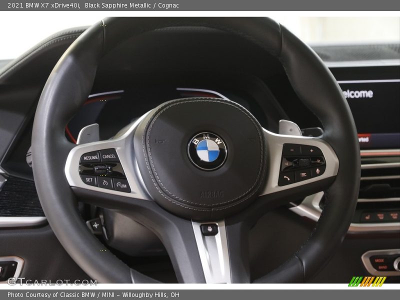 Black Sapphire Metallic / Cognac 2021 BMW X7 xDrive40i