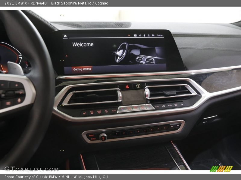 Black Sapphire Metallic / Cognac 2021 BMW X7 xDrive40i