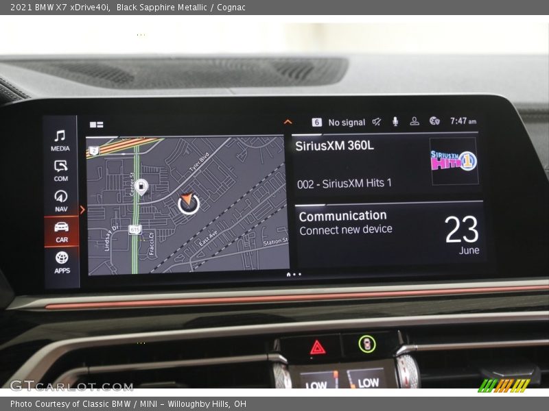 Black Sapphire Metallic / Cognac 2021 BMW X7 xDrive40i