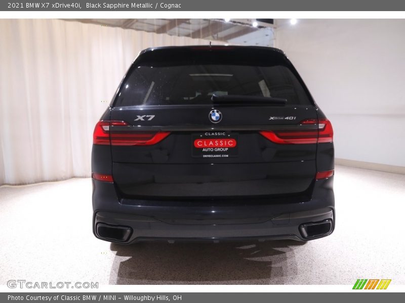 Black Sapphire Metallic / Cognac 2021 BMW X7 xDrive40i