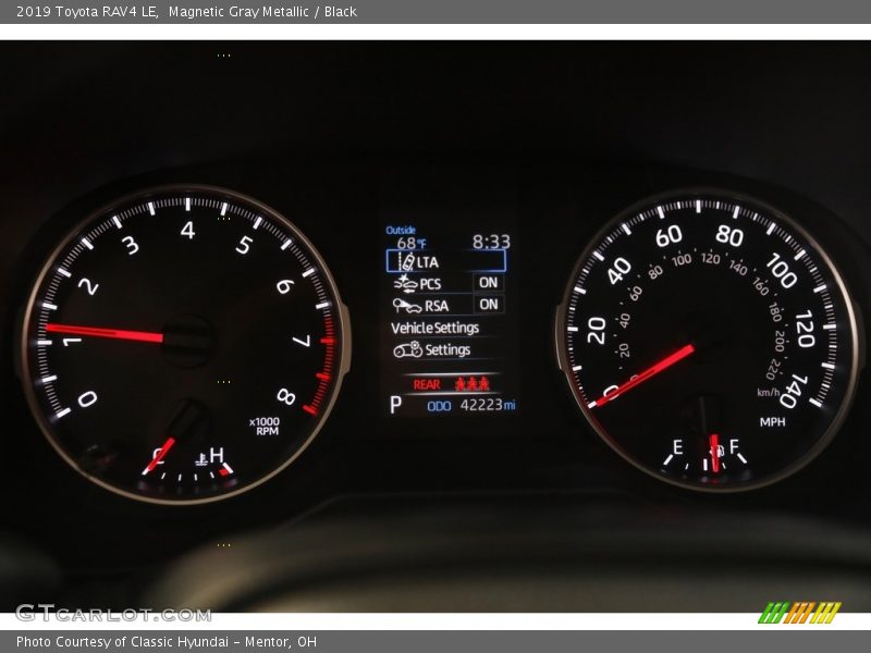 Magnetic Gray Metallic / Black 2019 Toyota RAV4 LE