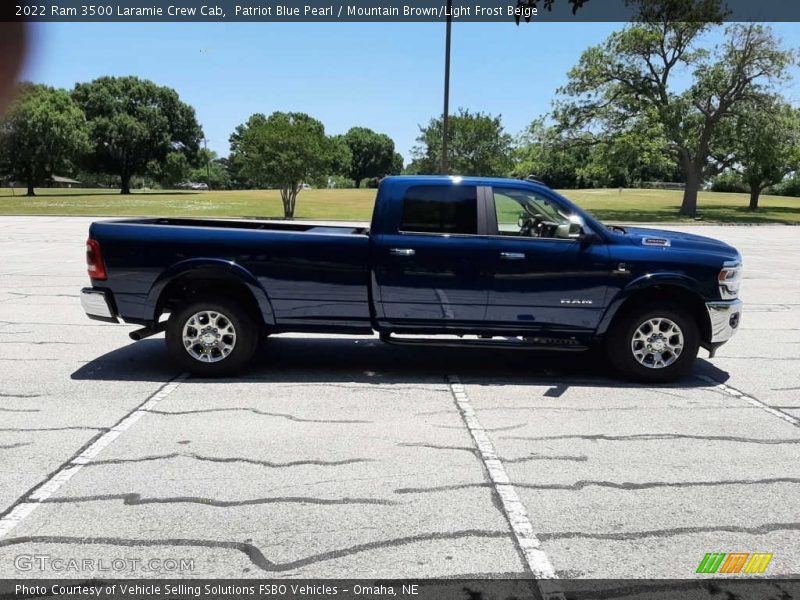 Patriot Blue Pearl / Mountain Brown/Light Frost Beige 2022 Ram 3500 Laramie Crew Cab