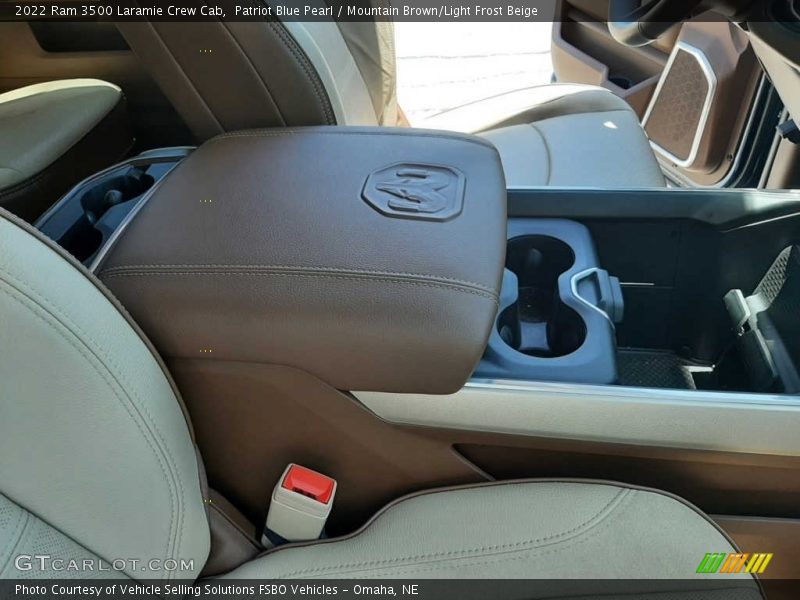Patriot Blue Pearl / Mountain Brown/Light Frost Beige 2022 Ram 3500 Laramie Crew Cab