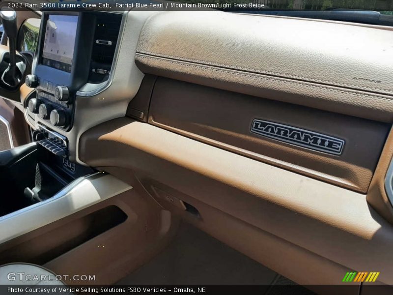 Patriot Blue Pearl / Mountain Brown/Light Frost Beige 2022 Ram 3500 Laramie Crew Cab