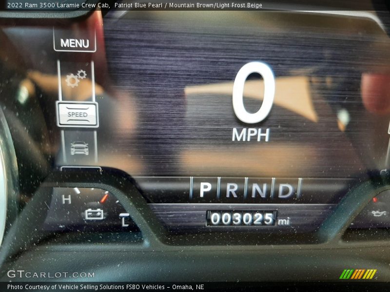 Patriot Blue Pearl / Mountain Brown/Light Frost Beige 2022 Ram 3500 Laramie Crew Cab