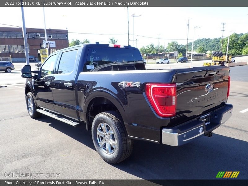 Agate Black Metallic / Medium Dark Slate 2022 Ford F150 XLT SuperCrew 4x4