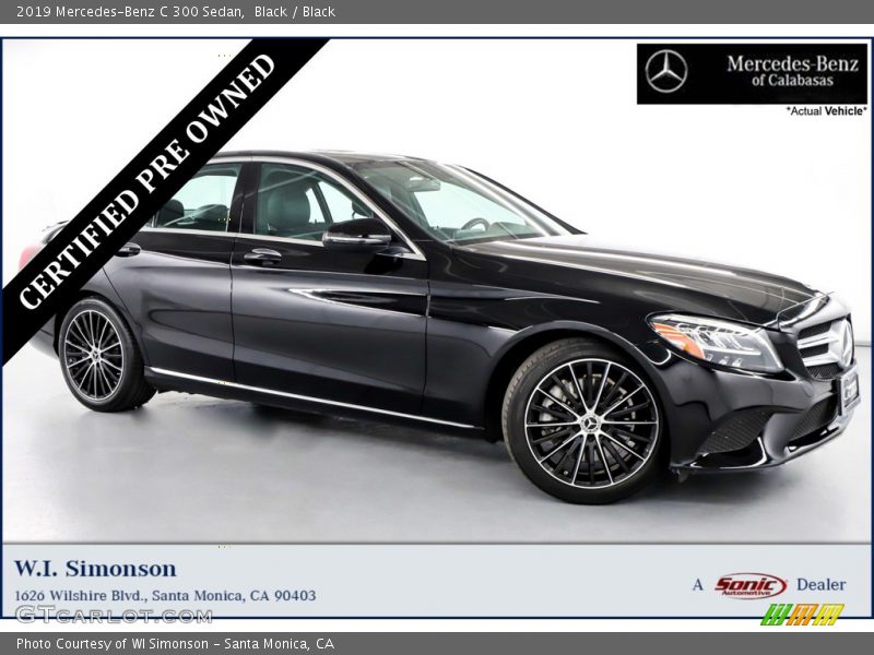 Black / Black 2019 Mercedes-Benz C 300 Sedan