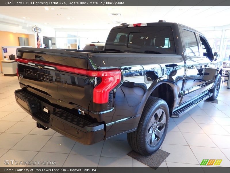 Agate Black Metallic / Black/Slate 2022 Ford F150 Lightning Lariat 4x4