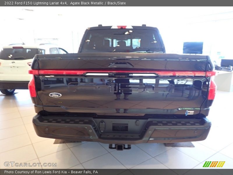 Agate Black Metallic / Black/Slate 2022 Ford F150 Lightning Lariat 4x4