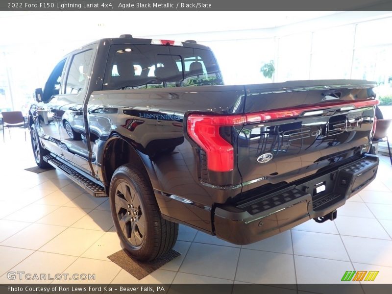 Agate Black Metallic / Black/Slate 2022 Ford F150 Lightning Lariat 4x4