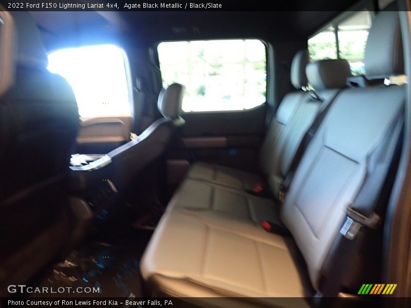 Agate Black Metallic / Black/Slate 2022 Ford F150 Lightning Lariat 4x4