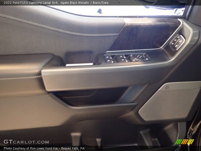 Agate Black Metallic / Black/Slate 2022 Ford F150 Lightning Lariat 4x4