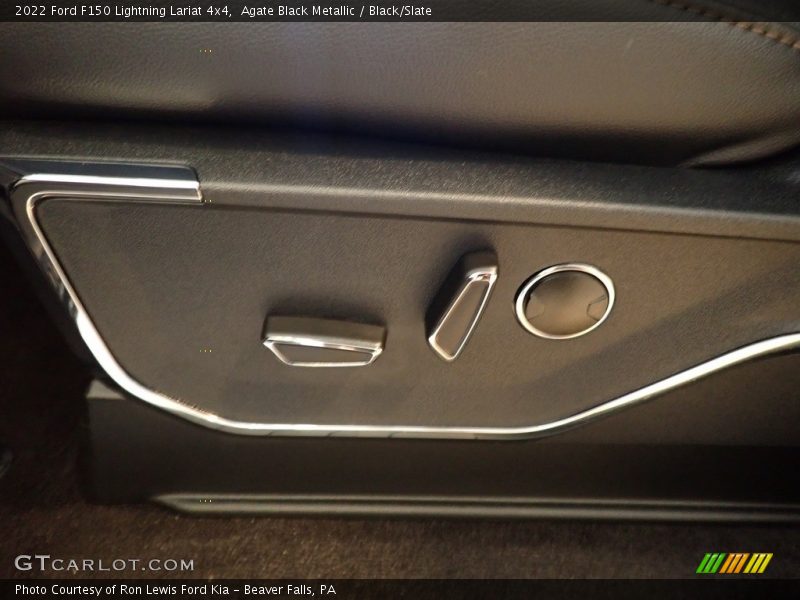 Agate Black Metallic / Black/Slate 2022 Ford F150 Lightning Lariat 4x4