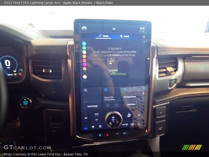 Agate Black Metallic / Black/Slate 2022 Ford F150 Lightning Lariat 4x4