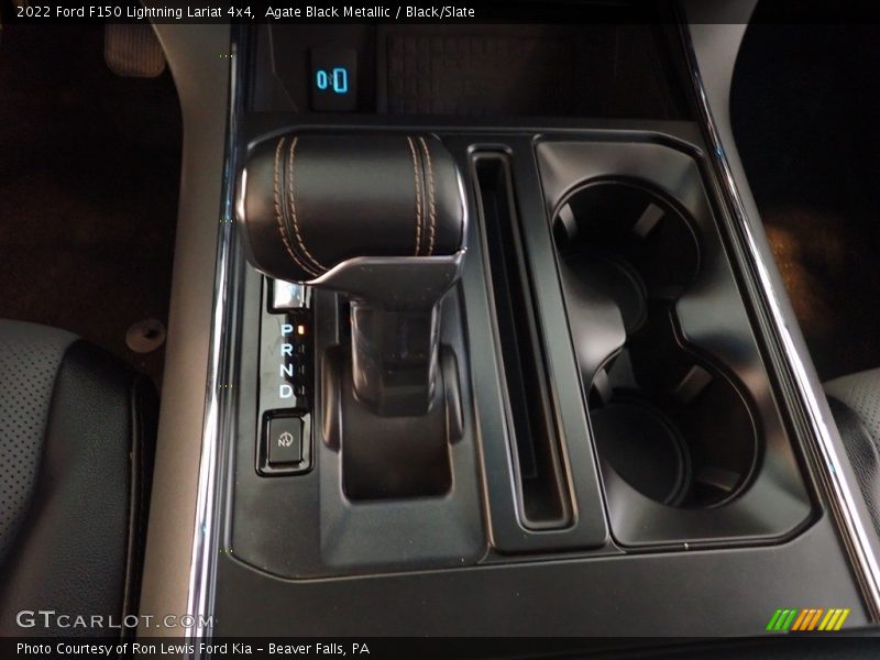 Agate Black Metallic / Black/Slate 2022 Ford F150 Lightning Lariat 4x4