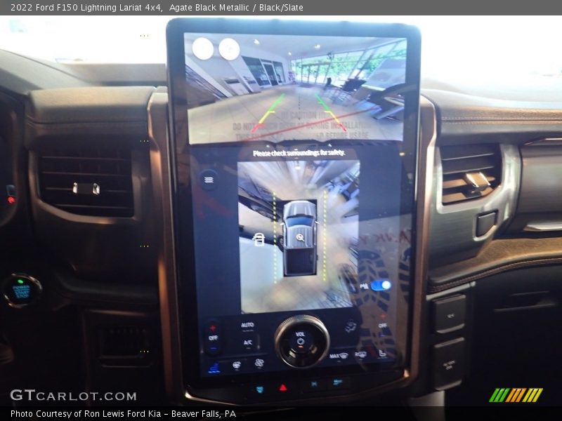 Agate Black Metallic / Black/Slate 2022 Ford F150 Lightning Lariat 4x4