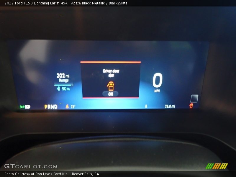 Agate Black Metallic / Black/Slate 2022 Ford F150 Lightning Lariat 4x4
