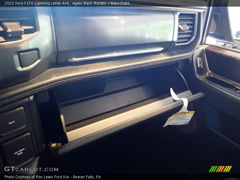 Agate Black Metallic / Black/Slate 2022 Ford F150 Lightning Lariat 4x4