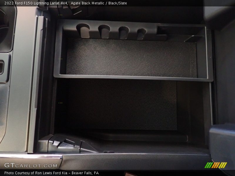 Agate Black Metallic / Black/Slate 2022 Ford F150 Lightning Lariat 4x4