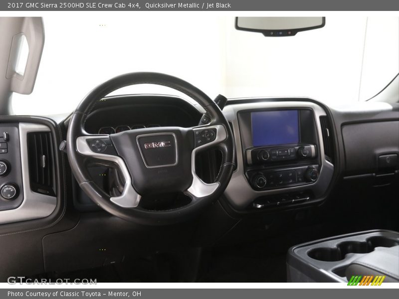 Quicksilver Metallic / Jet Black 2017 GMC Sierra 2500HD SLE Crew Cab 4x4