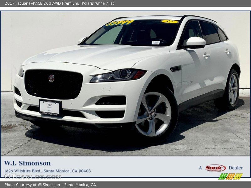 Polaris White / Jet 2017 Jaguar F-PACE 20d AWD Premium