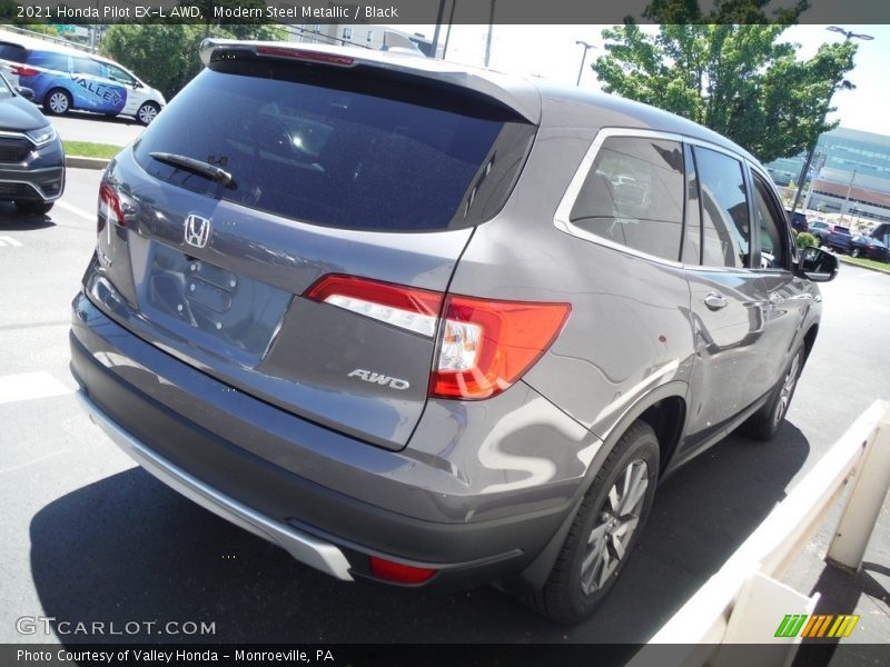 Modern Steel Metallic / Black 2021 Honda Pilot EX-L AWD