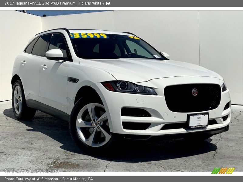 Polaris White / Jet 2017 Jaguar F-PACE 20d AWD Premium