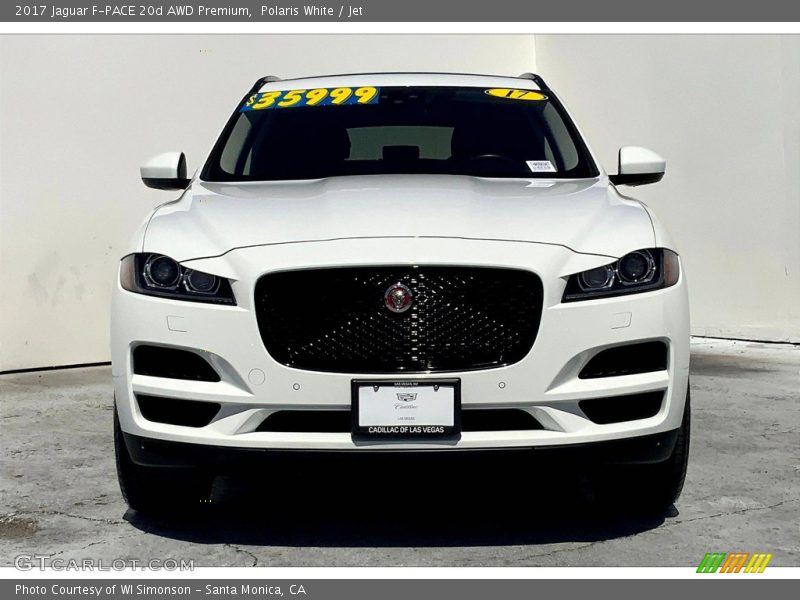 Polaris White / Jet 2017 Jaguar F-PACE 20d AWD Premium