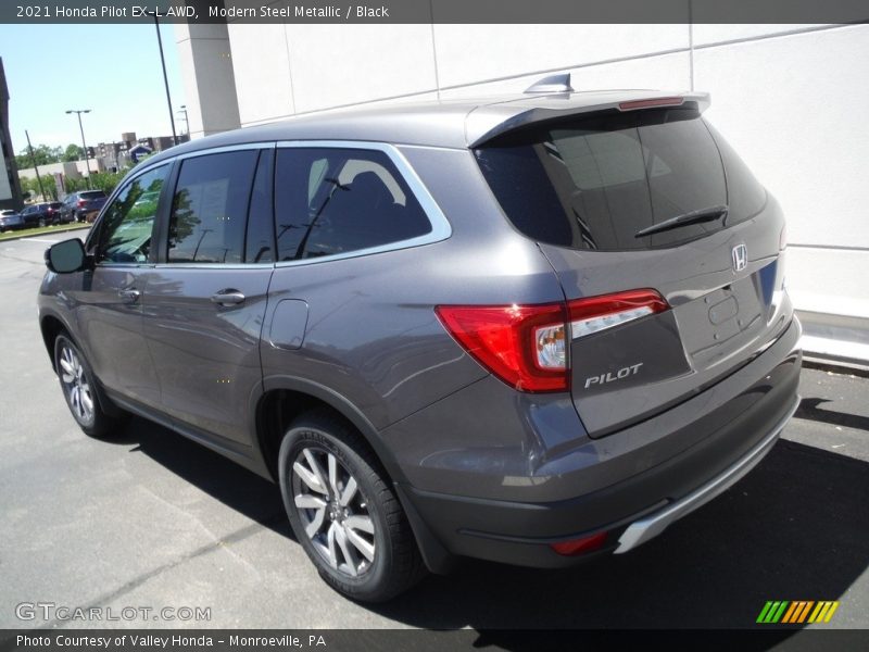 Modern Steel Metallic / Black 2021 Honda Pilot EX-L AWD