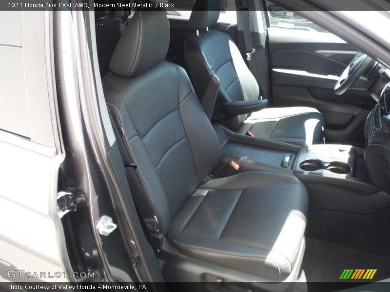 Modern Steel Metallic / Black 2021 Honda Pilot EX-L AWD
