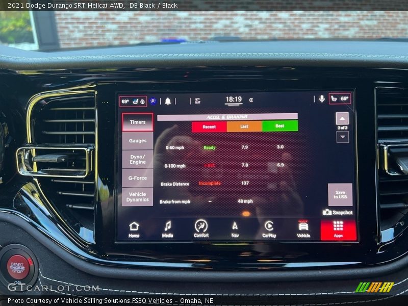 Controls of 2021 Durango SRT Hellcat AWD