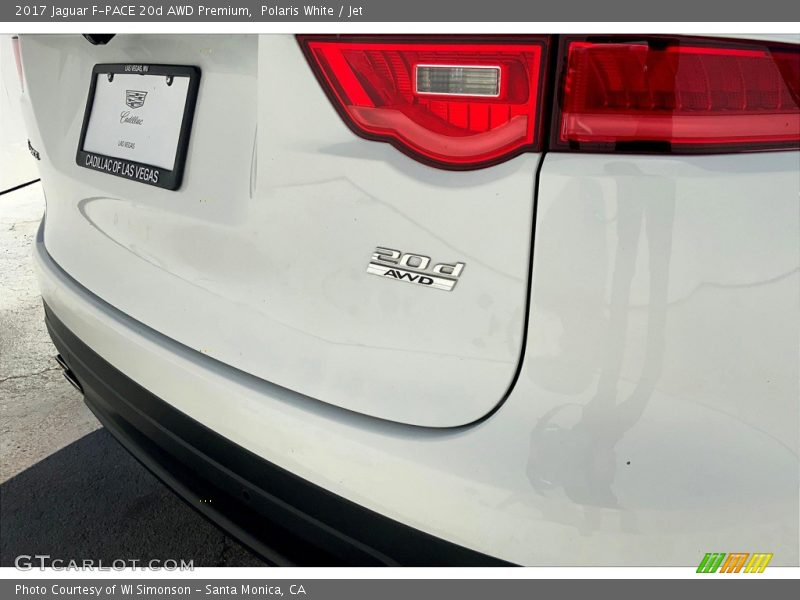 Polaris White / Jet 2017 Jaguar F-PACE 20d AWD Premium