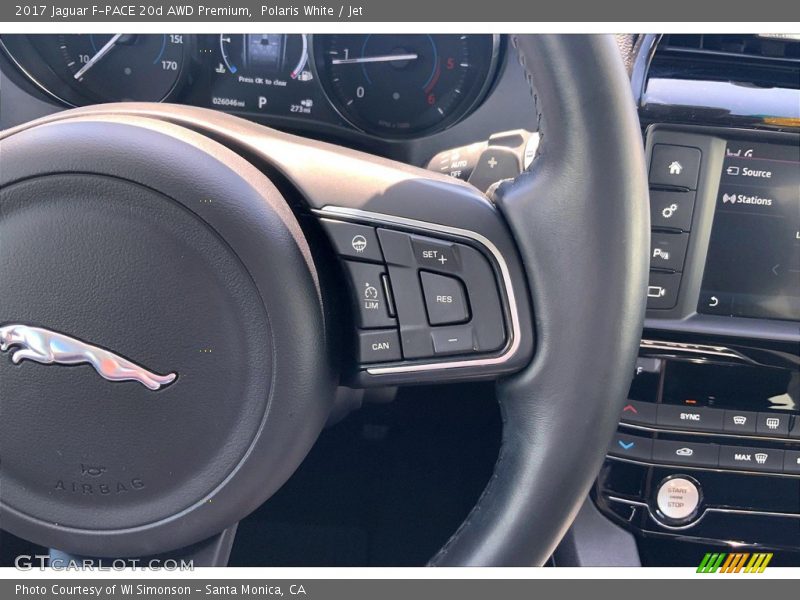 Polaris White / Jet 2017 Jaguar F-PACE 20d AWD Premium