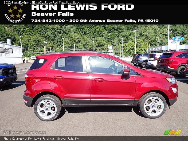 Ruby Red Metallic / Black 2022 Ford EcoSport SE 4WD