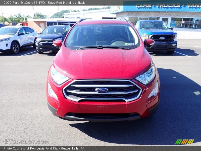 Ruby Red Metallic / Black 2022 Ford EcoSport SE 4WD