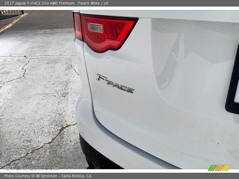Polaris White / Jet 2017 Jaguar F-PACE 20d AWD Premium