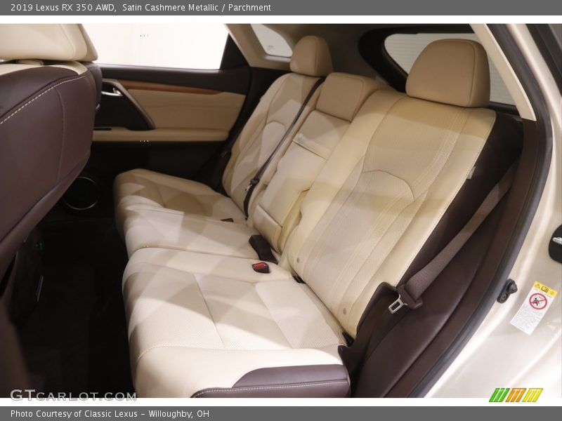 Rear Seat of 2019 RX 350 AWD