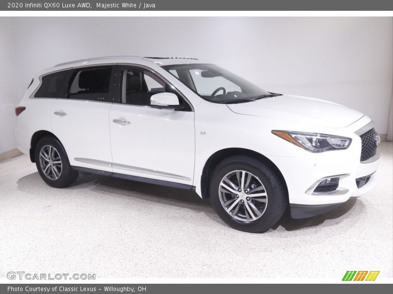 Majestic White / Java 2020 Infiniti QX60 Luxe AWD