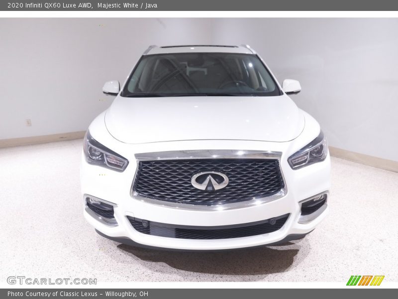 Majestic White / Java 2020 Infiniti QX60 Luxe AWD