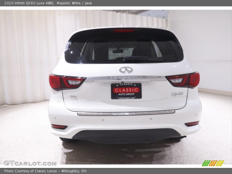 Majestic White / Java 2020 Infiniti QX60 Luxe AWD