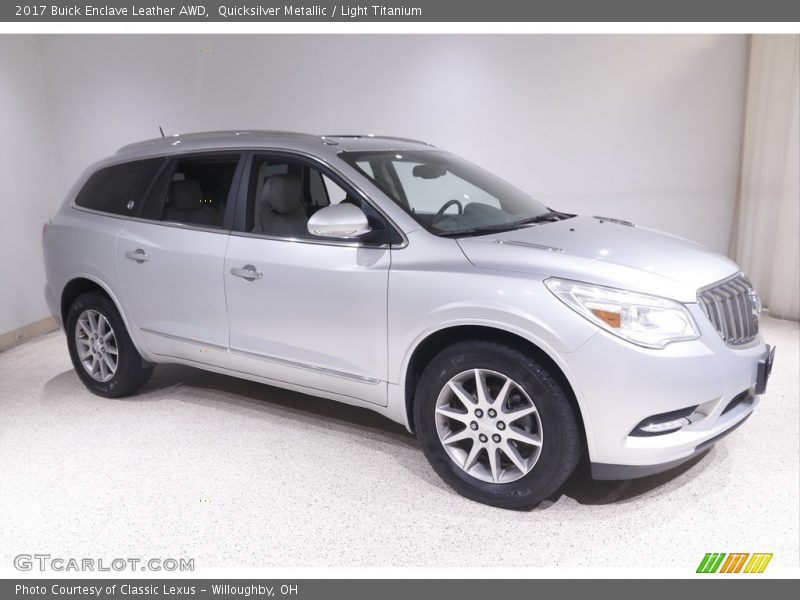 Quicksilver Metallic / Light Titanium 2017 Buick Enclave Leather AWD