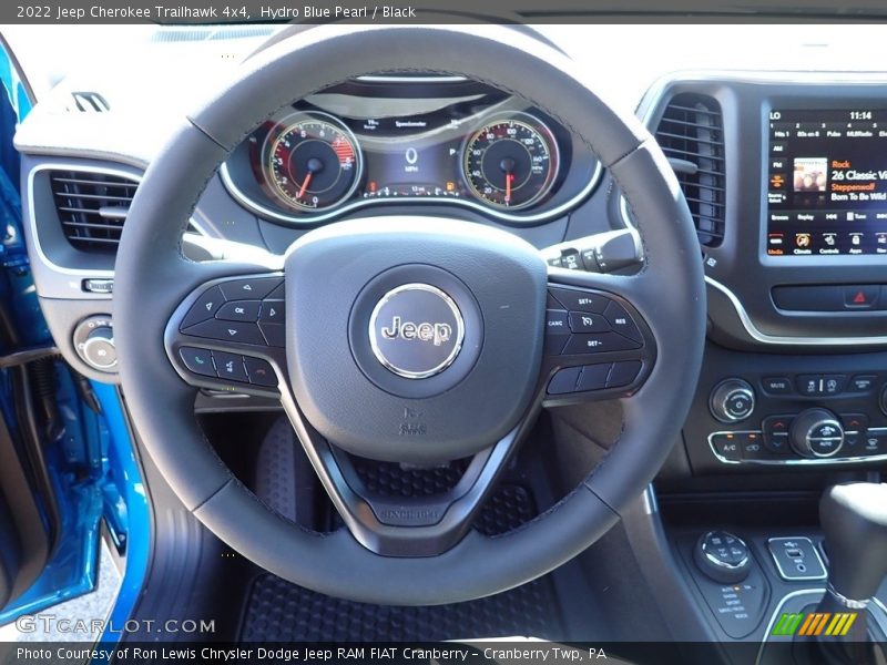 Hydro Blue Pearl / Black 2022 Jeep Cherokee Trailhawk 4x4